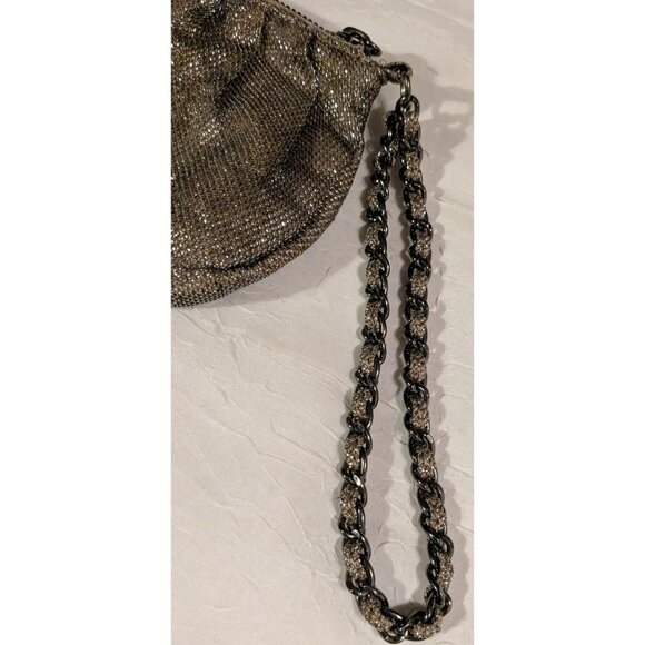 2 EXPRESS Wristlet Purse Metallic Disco Glam Clutch Bag Evening Prom Shimmery - Picture 8 of 16